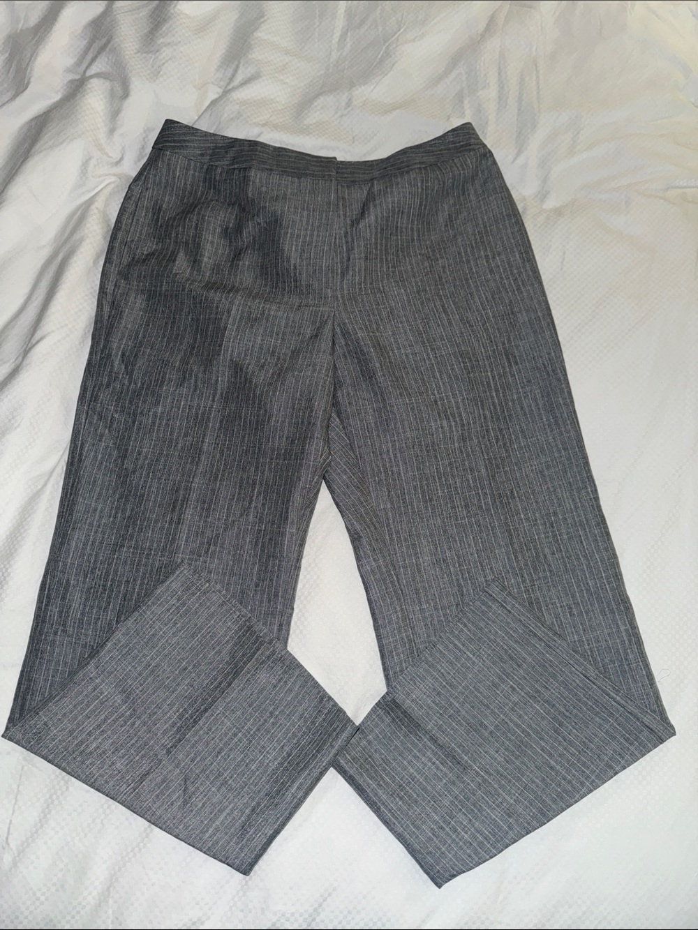 Evan Picone Gray Pinstripe Dress Pants